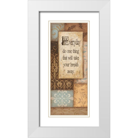 Everyday White Modern Wood Framed Art Print with Double Matting by Tava Studios