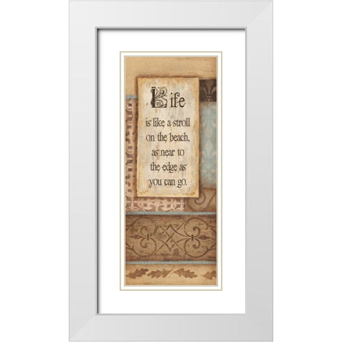 Life White Modern Wood Framed Art Print with Double Matting by Tava Studios