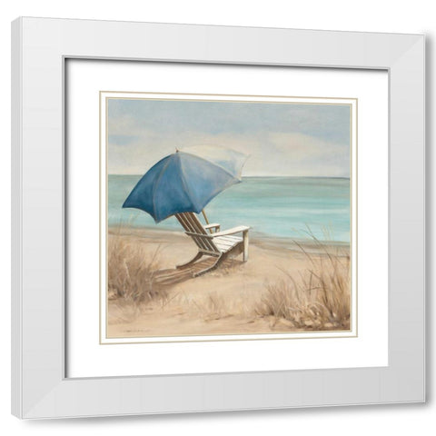 Summer Vacation I White Modern Wood Framed Art Print with Double Matting by Robinson, Carol