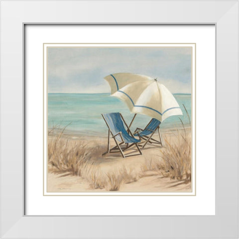 Summer Vacation II White Modern Wood Framed Art Print with Double Matting by Robinson, Carol