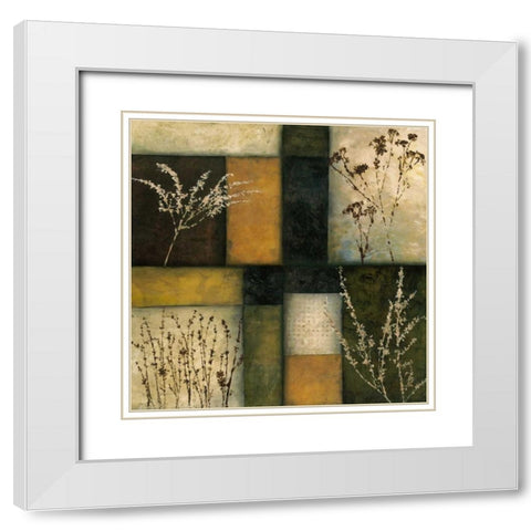 Autumn Detail I White Modern Wood Framed Art Print with Double Matting by Olson, Norm