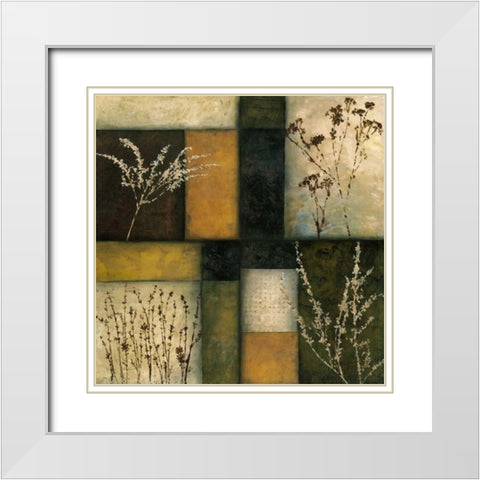 Autumn Detail I White Modern Wood Framed Art Print with Double Matting by Olson, Norm