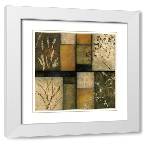 Autumn Detail II White Modern Wood Framed Art Print with Double Matting by Olson, Norm