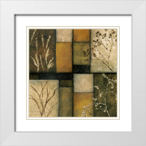 Autumn Detail II White Modern Wood Framed Art Print with Double Matting by Olson, Norm