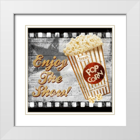 Enjoy the Show White Modern Wood Framed Art Print with Double Matting by Knutsen, Conrad