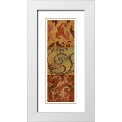 Patina Panel I White Modern Wood Framed Art Print with Double Matting by Tava Studios