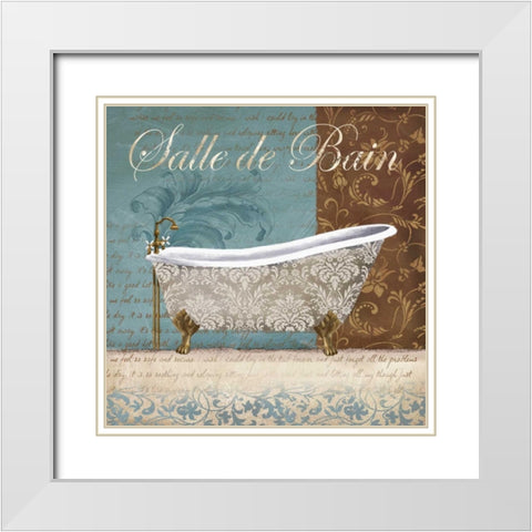 Salle de Bain White Modern Wood Framed Art Print with Double Matting by Knutsen, Conrad