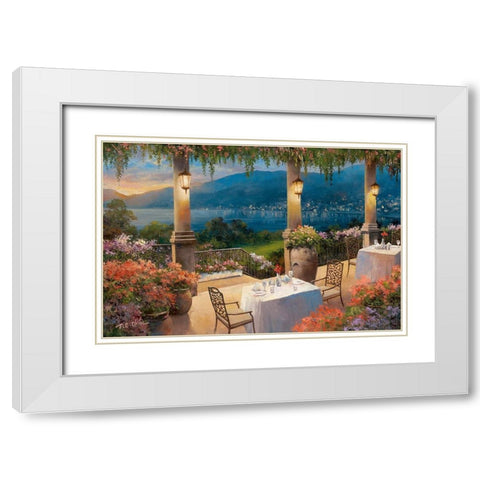 Amalfi Holiday II White Modern Wood Framed Art Print with Double Matting by Chiu, T.C.