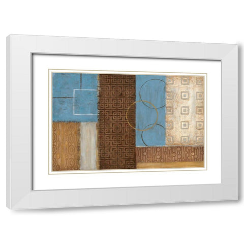 Earth and Sky I White Modern Wood Framed Art Print with Double Matting by Tava Studios