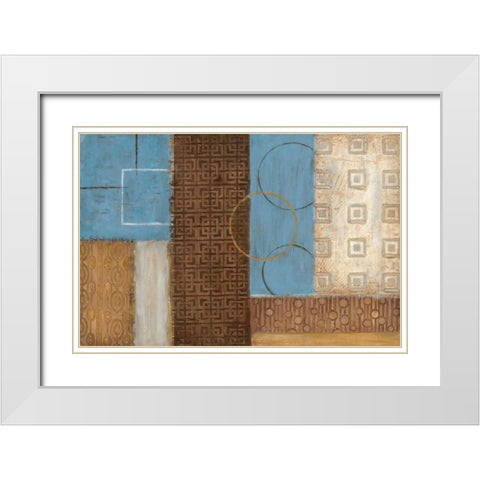 Earth and Sky I White Modern Wood Framed Art Print with Double Matting by Tava Studios