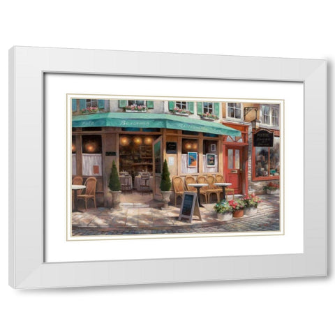 Cafe Beuchons White Modern Wood Framed Art Print with Double Matting by Chiu, T.C.