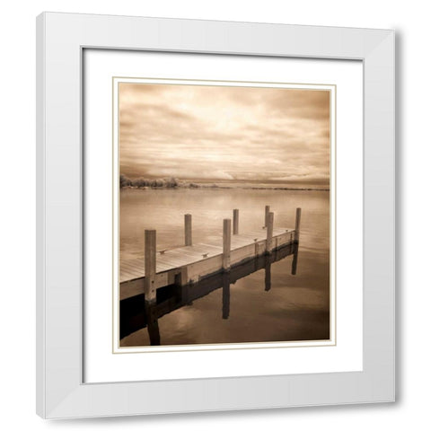 North Sky I White Modern Wood Framed Art Print with Double Matting by Nagler, Monte