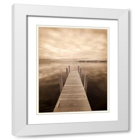 North Sky II White Modern Wood Framed Art Print with Double Matting by Nagler, Monte