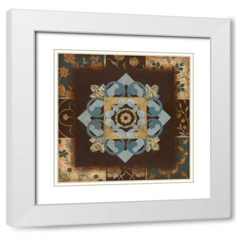 Relativity I White Modern Wood Framed Art Print with Double Matting by Tava Studios