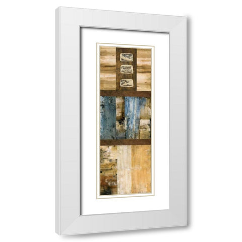 Northern Wood I White Modern Wood Framed Art Print with Double Matting by Olson, Norm