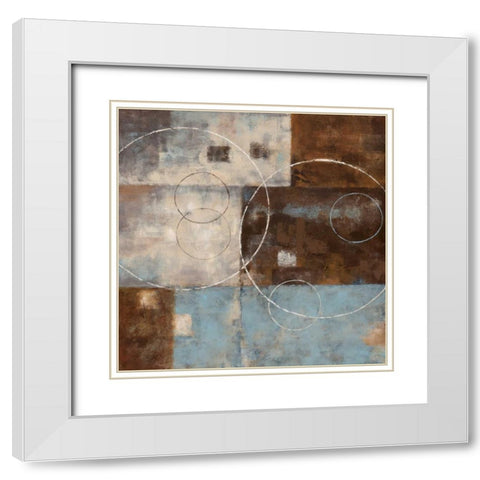 Double Vision II White Modern Wood Framed Art Print with Double Matting by Nan