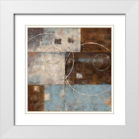 Double Vision II White Modern Wood Framed Art Print with Double Matting by Nan