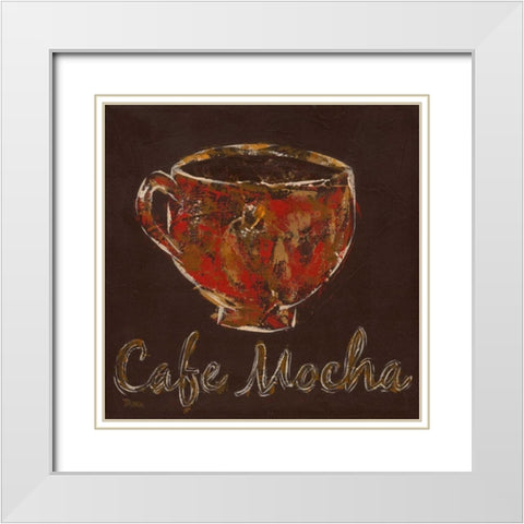 Cafe Mocha White Modern Wood Framed Art Print with Double Matting by Craven, Katrina
