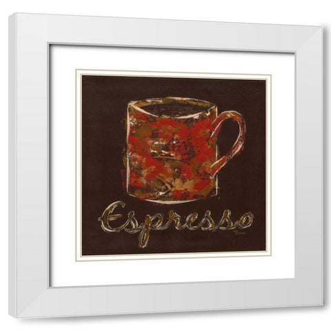 Espresso White Modern Wood Framed Art Print with Double Matting by Craven, Katrina