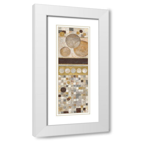 Lucido Mosaico I White Modern Wood Framed Art Print with Double Matting by Tava Studios