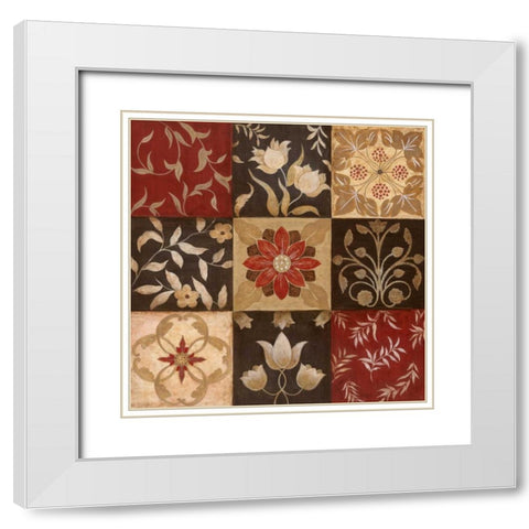 Patterns of Nature I White Modern Wood Framed Art Print with Double Matting by Tava Studios