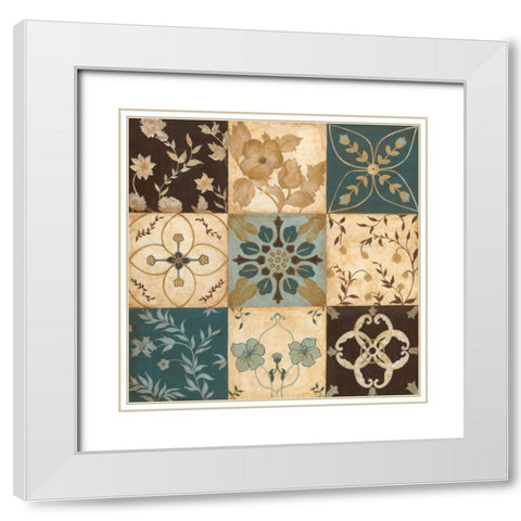 Patterns of Nature II White Modern Wood Framed Art Print with Double Matting by Tava Studios
