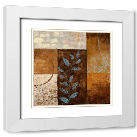 Blue Haven I White Modern Wood Framed Art Print with Double Matting by Nan