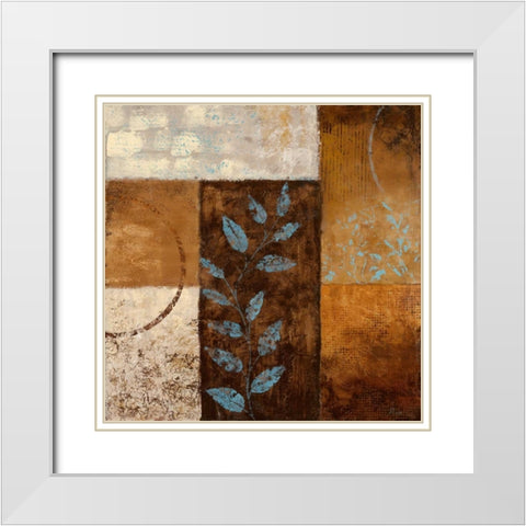 Blue Haven I White Modern Wood Framed Art Print with Double Matting by Nan