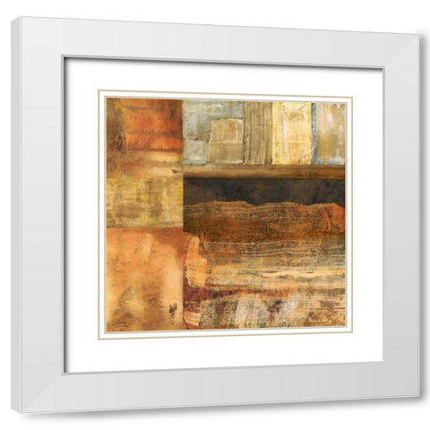 Amber Ground I White Modern Wood Framed Art Print with Double Matting by Olson, Norm