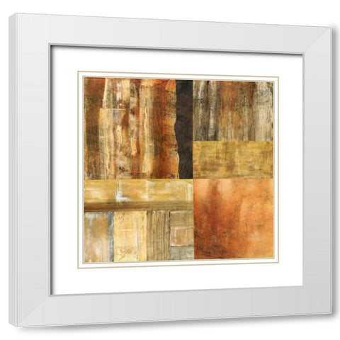Amber Ground II White Modern Wood Framed Art Print with Double Matting by Olson, Norm