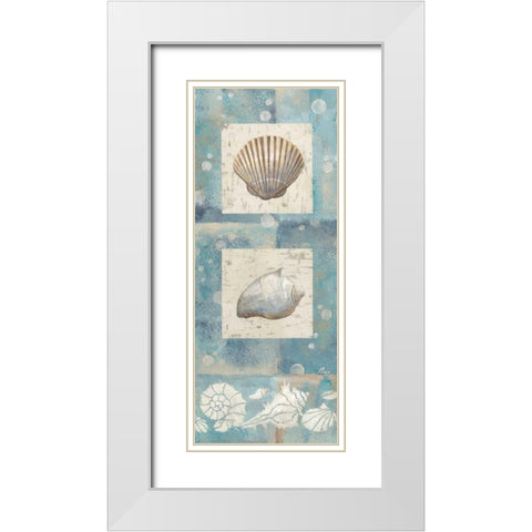 By the Sea II White Modern Wood Framed Art Print with Double Matting by Nan