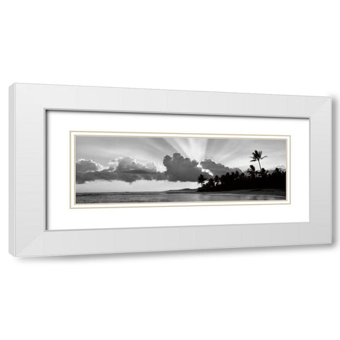 Kauai II White Modern Wood Framed Art Print with Double Matting by Frates, Dennis