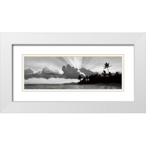Kauai II White Modern Wood Framed Art Print with Double Matting by Frates, Dennis