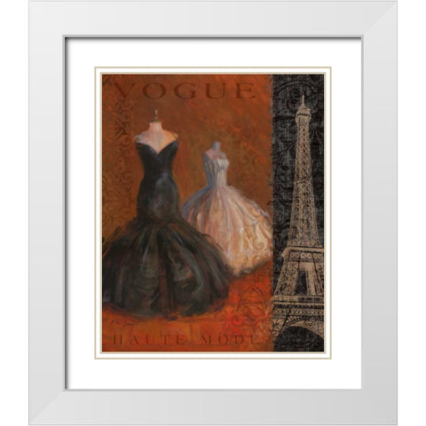 Couture II White Modern Wood Framed Art Print with Double Matting by Hartmann, Lisa