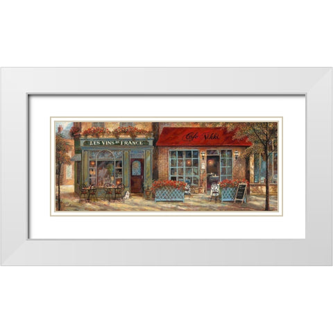 L Ambiance I White Modern Wood Framed Art Print with Double Matting by Manning, Ruane