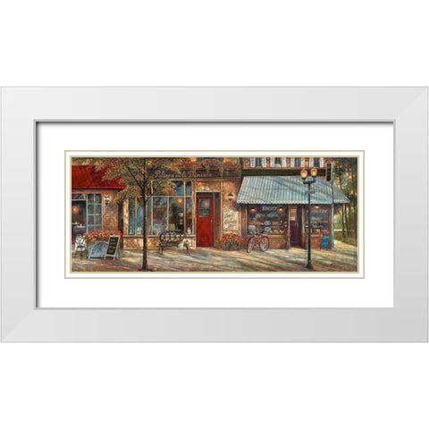 L Ambiance II White Modern Wood Framed Art Print with Double Matting by Manning, Ruane