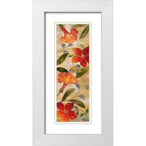 Nan-Tropical Delight I White Modern Wood Framed Art Print with Double Matting by Nan