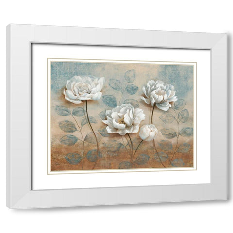 Summers Embrace I White Modern Wood Framed Art Print with Double Matting by Nan