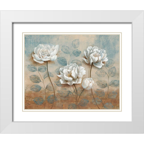 Summers Embrace I White Modern Wood Framed Art Print with Double Matting by Nan