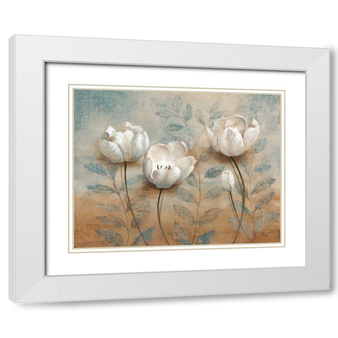 Summers Embrace II White Modern Wood Framed Art Print with Double Matting by Nan