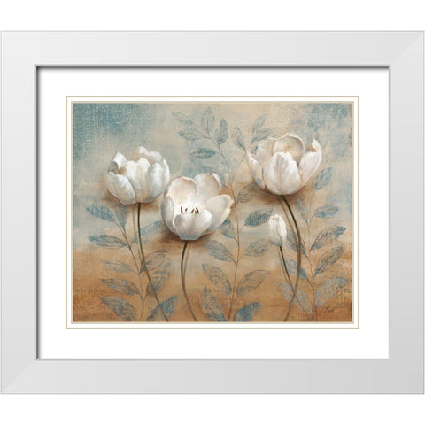 Summers Embrace II White Modern Wood Framed Art Print with Double Matting by Nan