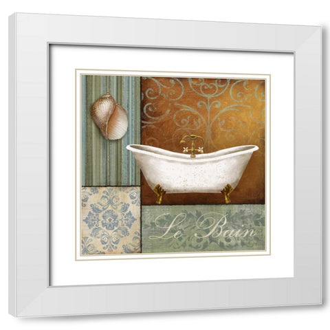 Le Bain White Modern Wood Framed Art Print with Double Matting by Knutsen, Conrad