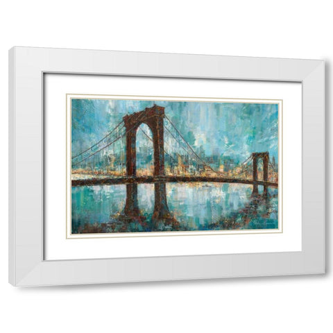 Manhattan Memories White Modern Wood Framed Art Print with Double Matting by Manning, Ruane