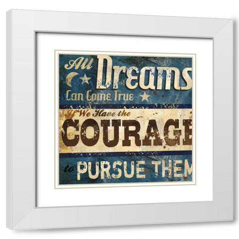 Dreams White Modern Wood Framed Art Print with Double Matting by Knutsen, Conrad
