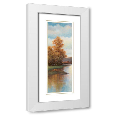 Slow River I White Modern Wood Framed Art Print with Double Matting by Chiu, T.C.