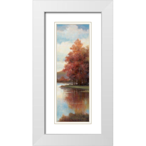 Slow River II White Modern Wood Framed Art Print with Double Matting by Chiu, T.C.