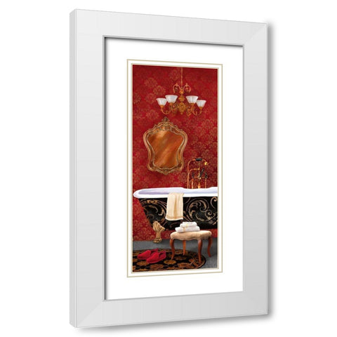 Bain de Luxe I White Modern Wood Framed Art Print with Double Matting by Knutsen, Conrad