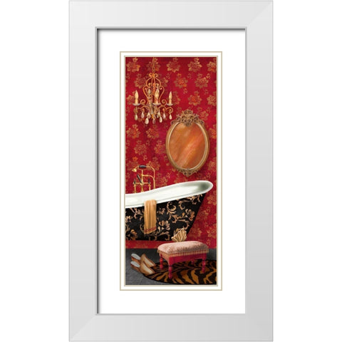 Bain de Luxe II White Modern Wood Framed Art Print with Double Matting by Knutsen, Conrad