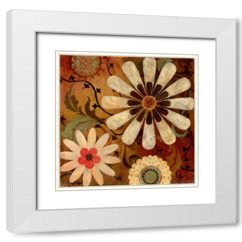 Turku II White Modern Wood Framed Art Print with Double Matting by Robinson, Carol