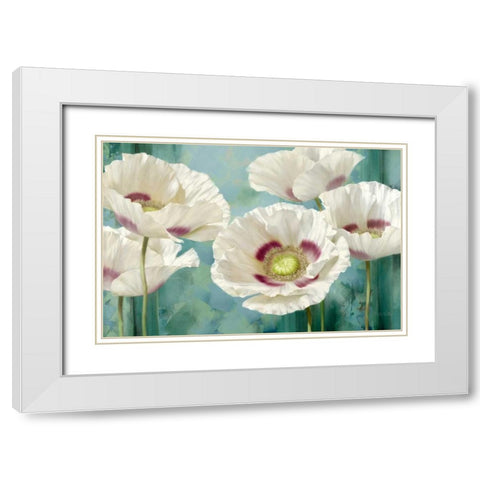 Tasmanian Poppies I White Modern Wood Framed Art Print with Double Matting by Levashov, Igor